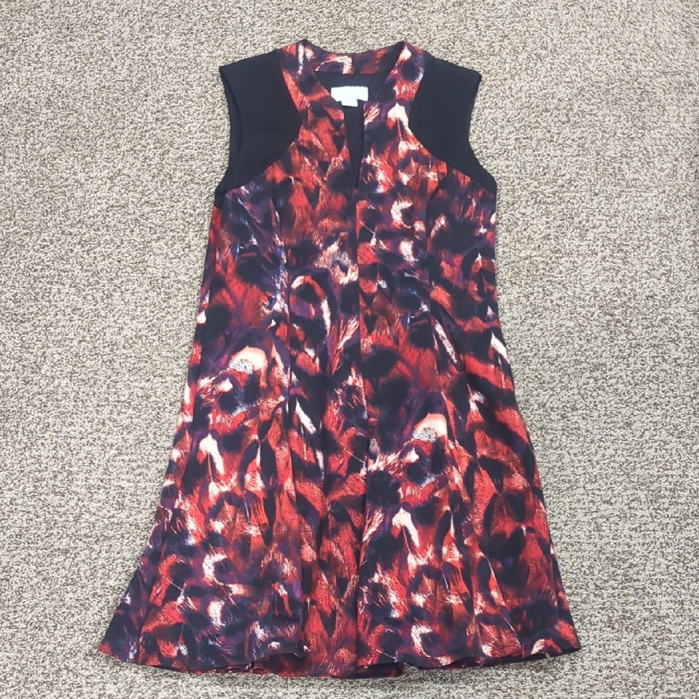 Jessica Simpson 12 Deep Vee Flared Panel Lined Dress